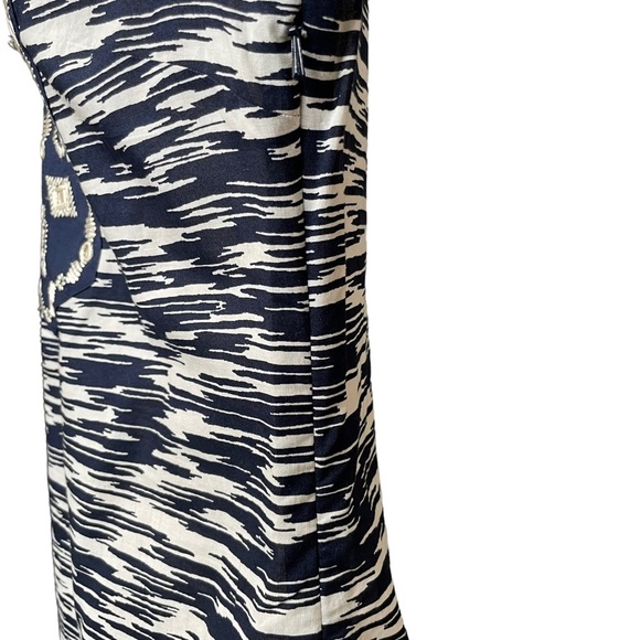 Tory Burch Navy Space Dye with Mirror Embellishement Tunic Size 4 - Picture 7 of 11